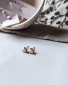 Bowie & Co / Opal Stud Earrings: Rose Gold