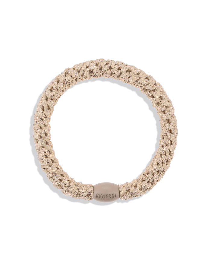 Kkneeki / Hair Tie - Beige Glitter