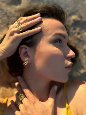 Bowie & Co / Origins Bell Stud Earrings: Gold