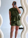 By Frankie / Sahara Breeze Shirred Short Set