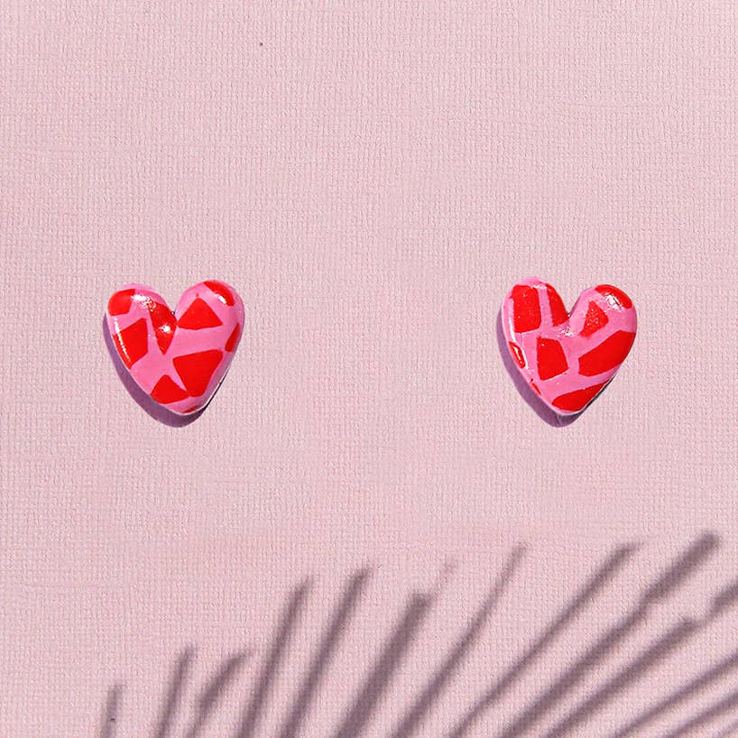 Kingston Jewellery / Terrazzo Heart Studs