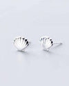 Bowie & Co / Shell Stud Earrings: Sterling Silver