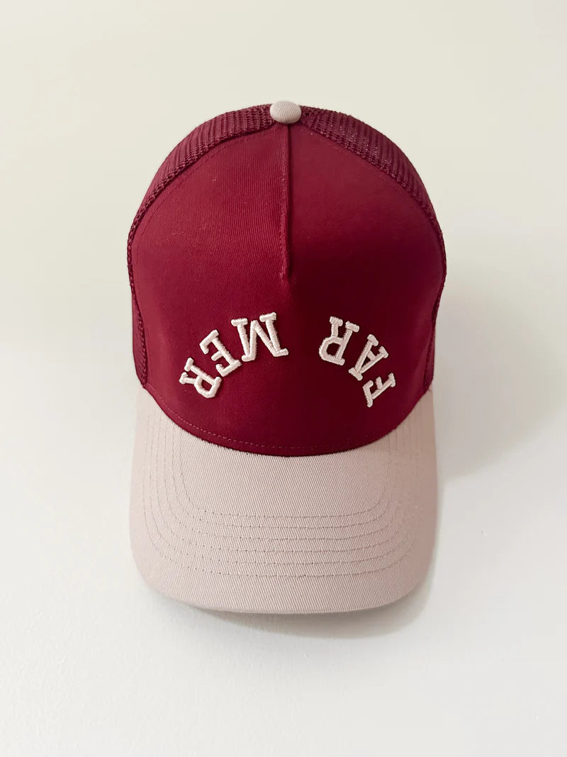 Far Mer- Maroon Trucker Cap
