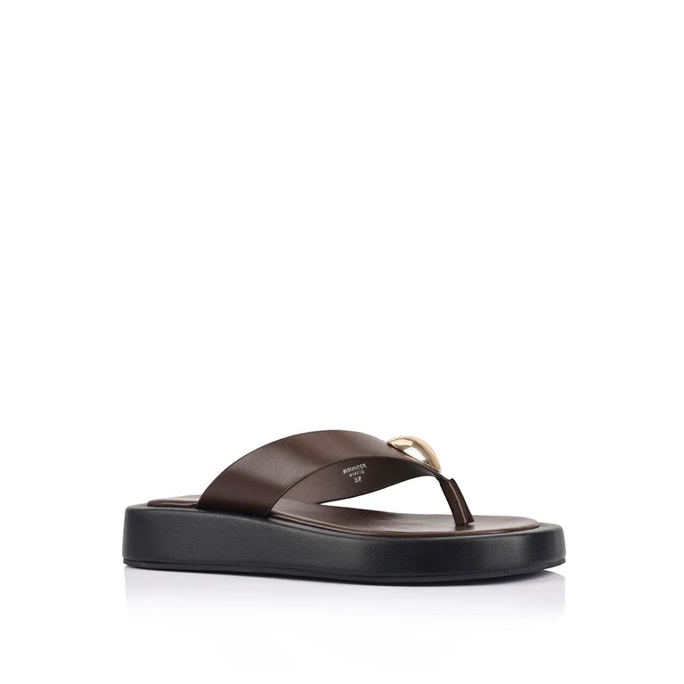 Verali / Bosley Platform Thongs - Chocolate Brown