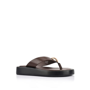 Verali / Bosley Platform Thongs - Chocolate Brown