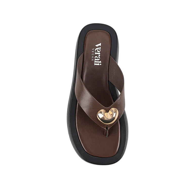 Verali / Bosley Platform Thongs - Chocolate Brown
