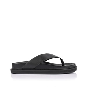Verali / Bridget Footbed Slides - Black