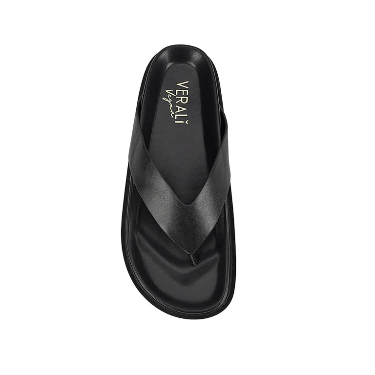 Verali / Bridget Footbed Slides - Black
