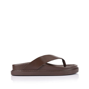 Verali / Bridget Footbed Slides - Chocolate Brown