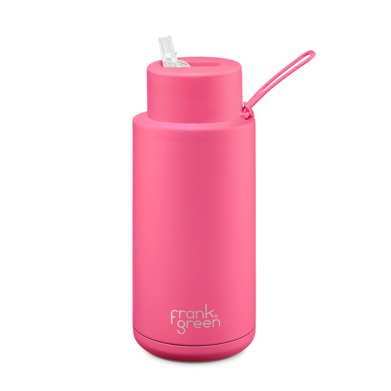 Frank Green // 34oz Reusable Bottle Neon Pink