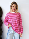 By Frankie / Lilah Stripe Long Sleeve - Pink, Green, Red