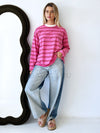 By Frankie / Lilah Stripe Long Sleeve - Pink, Green, Red