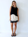 By Frankie / Lacey Skirt - White/Black Polka