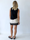 By Frankie / Lacey Skirt - White/Black Polka