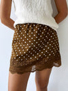 By Frankie / Lacey Skirt - Choc/White Polka