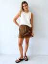 By Frankie / Lacey Skirt - Choc/White Polka