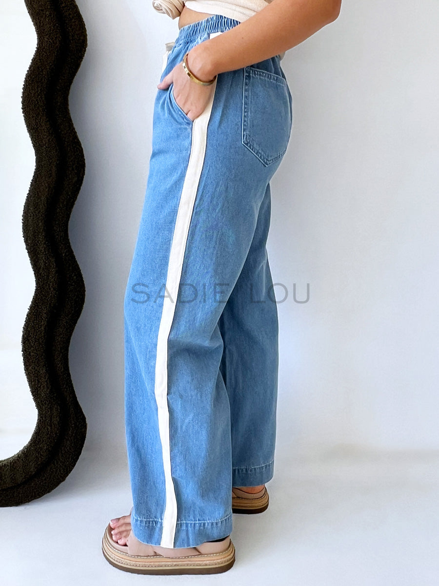 Varella Racer Pant - Light Denim