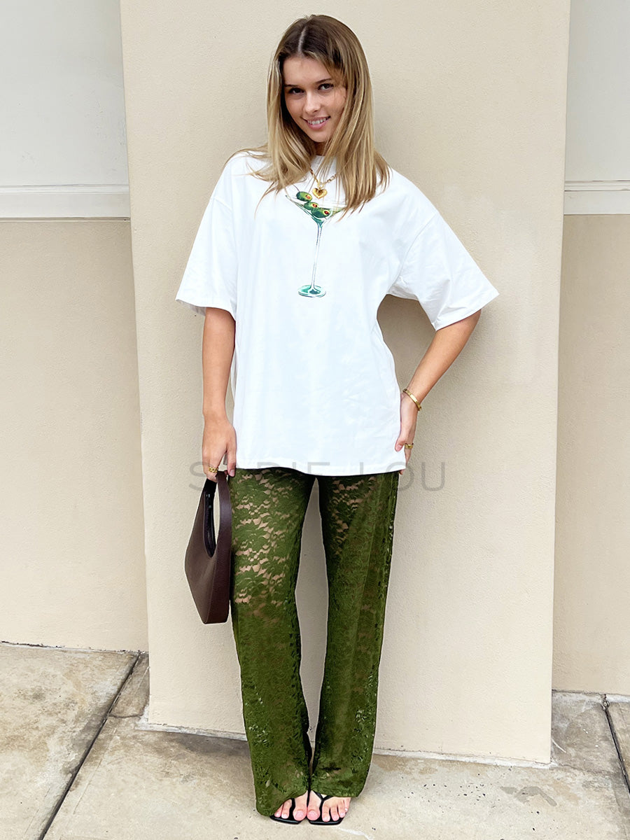 By Frankie / Whispers Lace Pant - Khaki