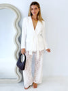By Frankie / Milli Blazer Lace Pant Set - White