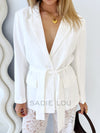 By Frankie / Milli Blazer Lace Pant Set - White