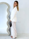 By Frankie / Milli Blazer Lace Pant Set - White