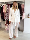 By Frankie / Milli Blazer Lace Pant Set - White