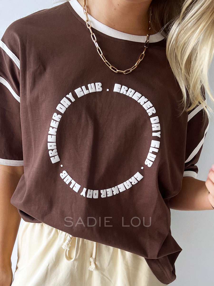 Cracker Day Club / Racer Club Tee - Chocolate