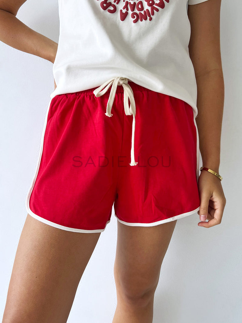 Cracker Day Club / Retro Shorts - Red