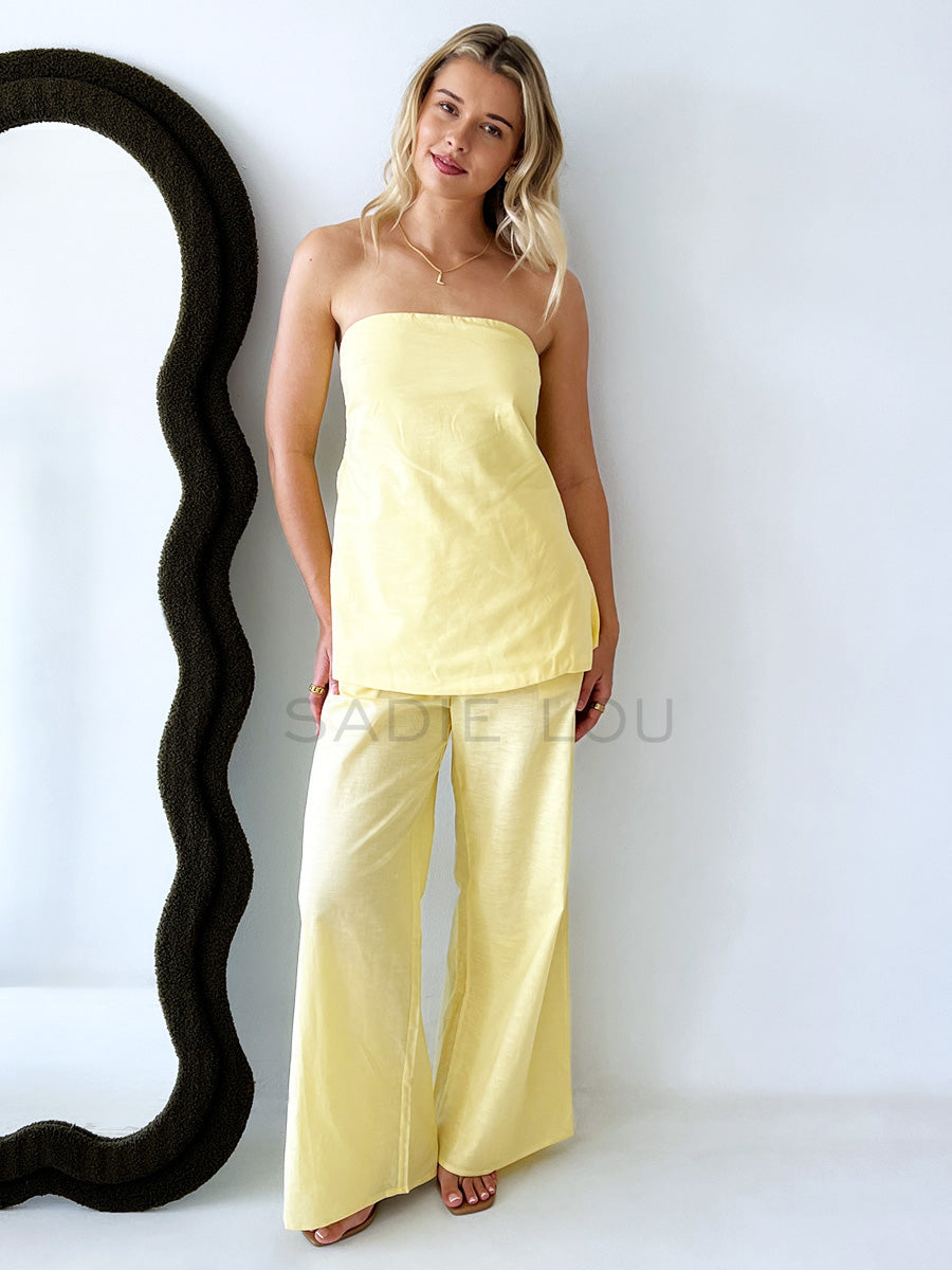 By Frankie / Lottie Tube Pant Set - Yellow