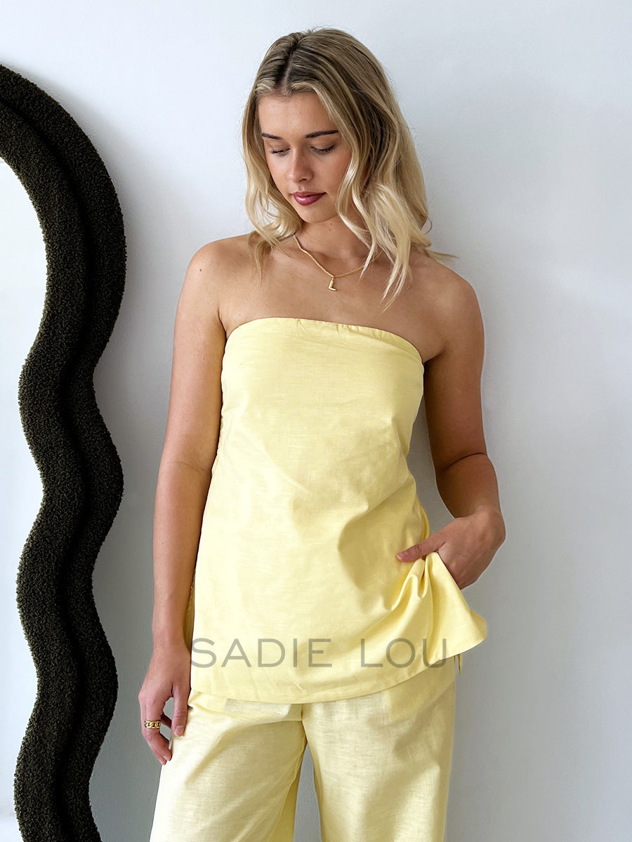 By Frankie / Lottie Tube Pant Set - Yellow