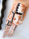 By Frankie / Hudson Tube Pant Set - Rust Palm