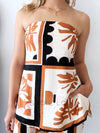 By Frankie / Hudson Tube Pant Set - Rust Palm