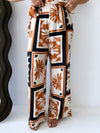 By Frankie / Hudson Tube Pant Set - Rust Palm