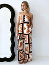 By Frankie / Hudson Tube Pant Set - Rust Palm