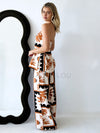 By Frankie / Hudson Tube Pant Set - Rust Palm