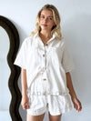 By Frankie / Elodie Denim Short Set - White