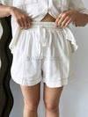 By Frankie / Elodie Denim Short Set - White