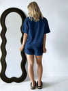 By Frankie / Elodie Denim Short Set - Dark Blue Denim
