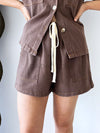 By Frankie / Elodie Denim Short Set - Choc