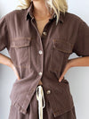 By Frankie / Elodie Denim Short Set - Choc