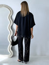 By Frankie / Isla Lace Pant Set - Black