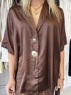 By Frankie / Isla Lace Pant Set - Chocolate