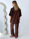 By Frankie / Isla Lace Pant Set - Chocolate