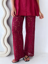 By Frankie / Isla Lace Pant Set - Cherry