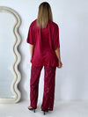 By Frankie / Isla Lace Pant Set - Cherry