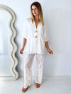By Frankie / Isla Lace Pant Set - White