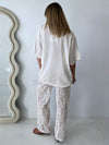 By Frankie / Isla Lace Pant Set - White