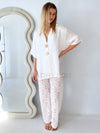 By Frankie / Isla Lace Pant Set - White