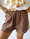 By Frankie / Racer Shorts - Choc/Yellow