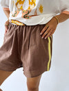 By Frankie / Racer Shorts - Choc/Yellow